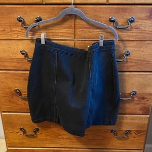 Showpo Black Jean Skirt